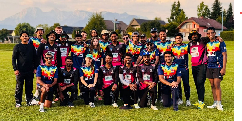 Squad photo from tour